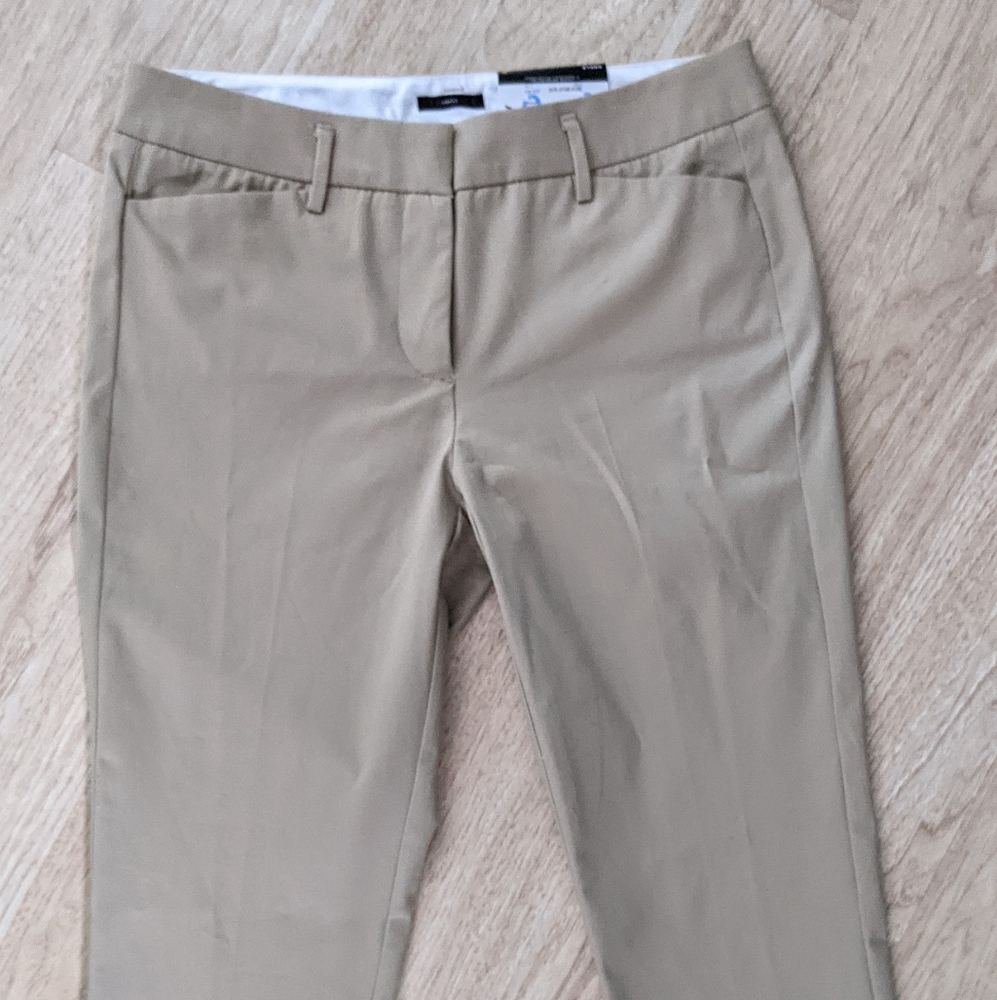 Worthington khaki ankle pants cropped capri 6